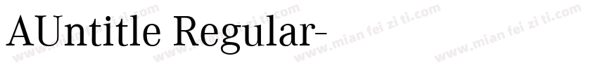 AUntitle Regular字体转换